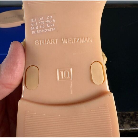 Stuart Weitzman Braida Sawyer Jelly Flat Slide Braided Sandals Size 10 - Picture 4 of 4